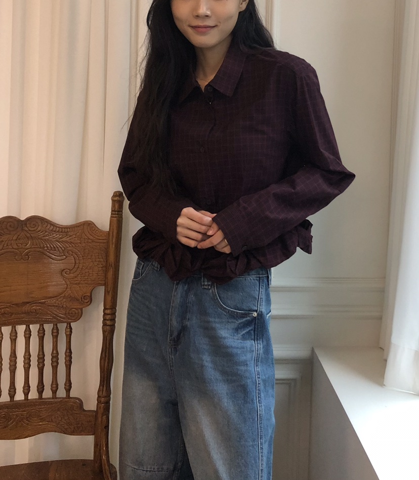 空東大門㊣實拍女士新款人氣推薦真品25秋冬熱賣襯衫蕾絲衫HANNA-A襯衫/蕾絲衫
