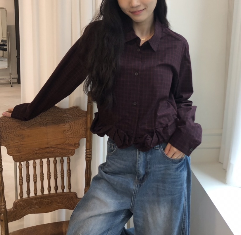 空東大門㊣實拍女士新款人氣推薦真品25秋冬熱賣襯衫蕾絲衫HANNA-A襯衫/蕾絲衫