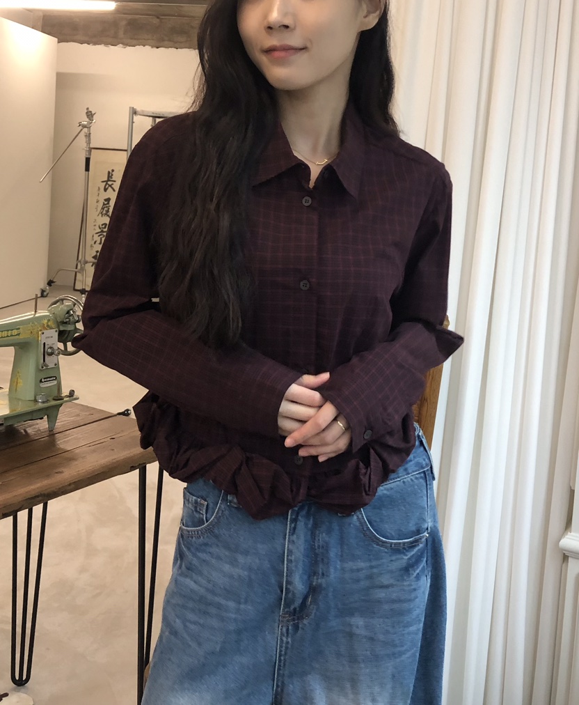 空東大門㊣實拍女士新款人氣推薦真品25秋冬熱賣襯衫蕾絲衫HANNA-A襯衫/蕾絲衫