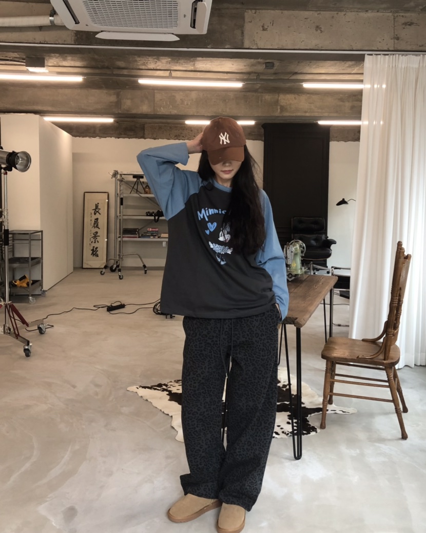 空韓國直郵㊣女士新品時尚推薦人氣職業25秋冬長袖T恤不含腰帶HANNA-A長袖T恤