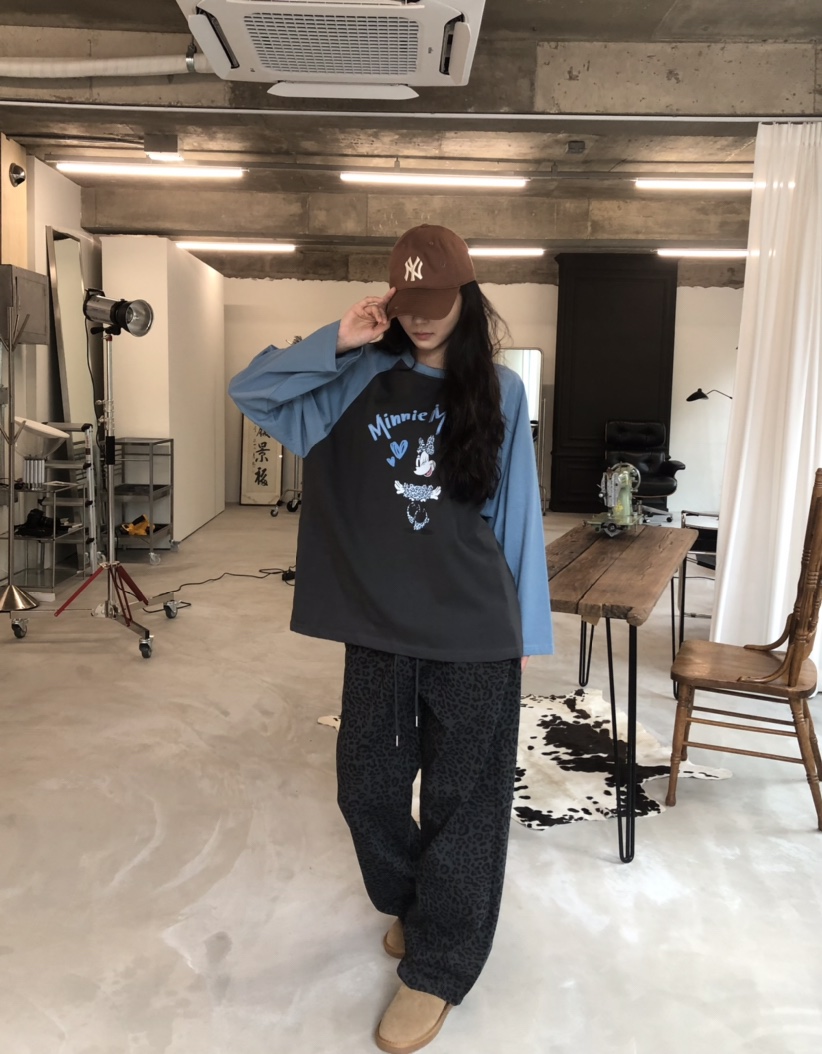 空韓國直郵㊣女士新品時尚推薦人氣職業25秋冬長袖T恤不含腰帶HANNA-A長袖T恤