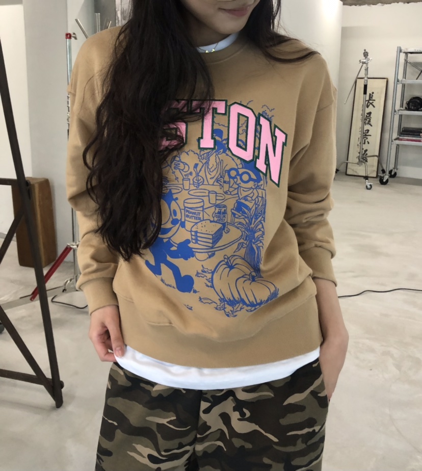 空韓國直郵㊣女士新品人氣25秋冬推薦休閑熱賣真品時尚衛衣HANNA-A衛衣