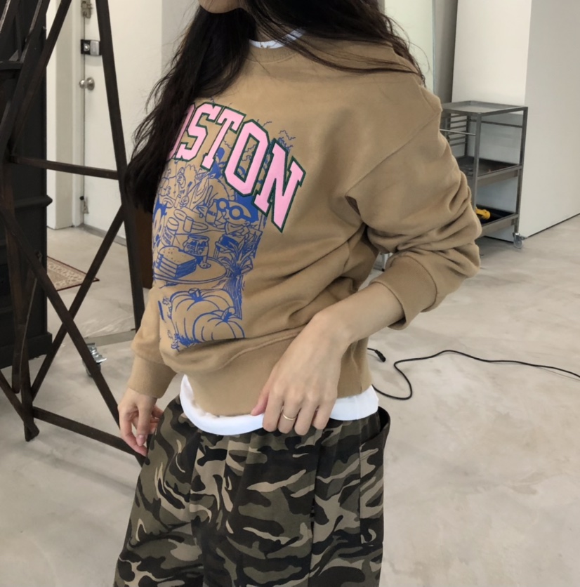 空韓國直郵㊣女士新品人氣25秋冬推薦休閑熱賣真品時尚衛衣HANNA-A衛衣