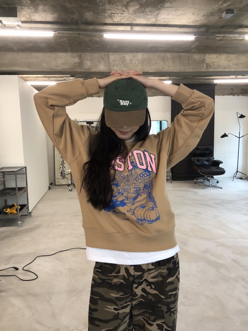 空韓國直郵㊣女士新品人氣25秋冬推薦休閑熱賣真品時尚衛衣HANNA-A衛衣
