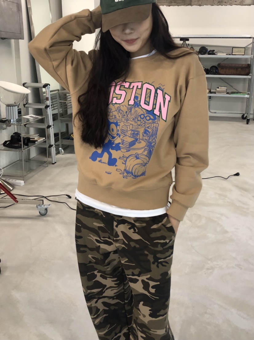 空韓國直郵㊣女士新品人氣25秋冬推薦休閑熱賣真品時尚衛衣HANNA-A衛衣圖色1