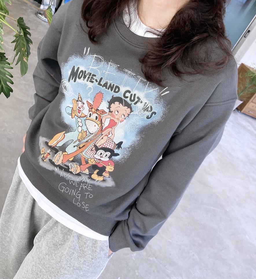空韓國直郵㊣女裝新款25秋冬休閑推薦人氣熱賣真品職業衛衣HANNA-A衛衣圖色2