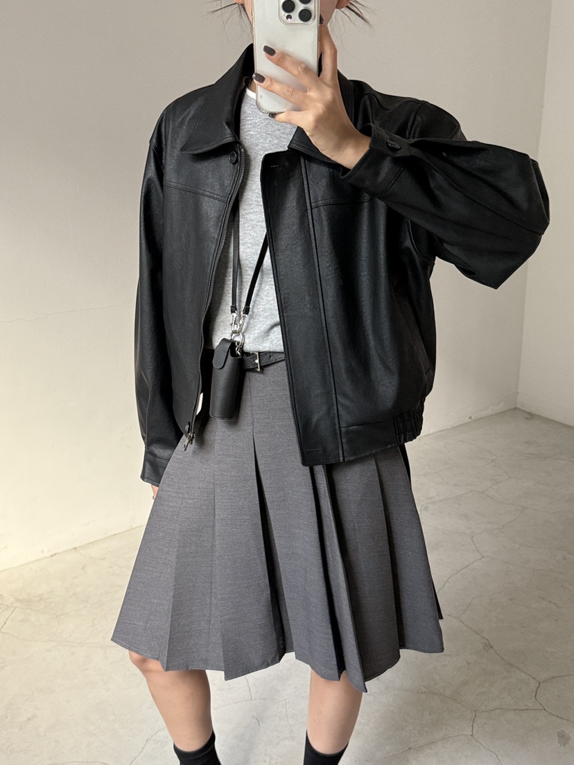 MUSE-P東大門㊣代購女裝新品推薦半身裙中短裙不含腰帶褶皺MUSE-P半身裙/中短裙