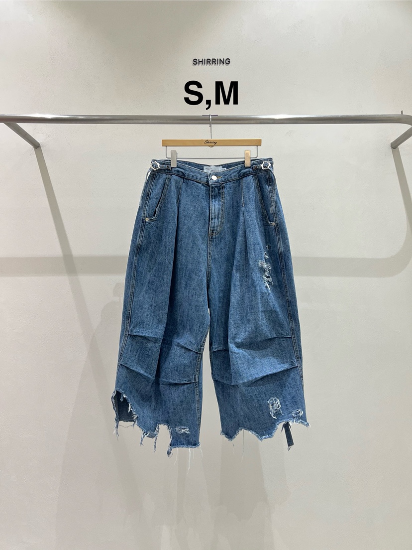 SHIRRING韓國代購㊣女裝新款熱賣人氣時尚休閑職業25秋冬牛仔褲SHIRRING牛仔褲圖色1