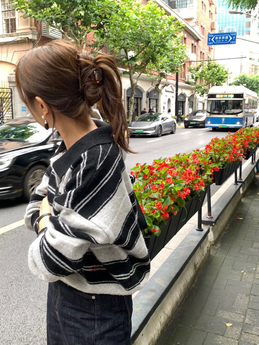GILLI韓國代購㊣女裝新款休閑時尚25秋冬熱賣真品職業針織衫GILLI針織衫
