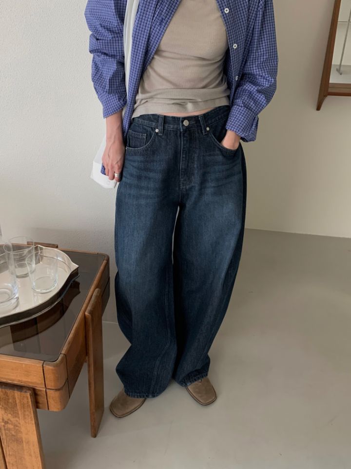MARE韓國代購㊣女裝新款人氣推薦真品熱賣25秋冬職業牛仔褲MARE牛仔褲圖色1