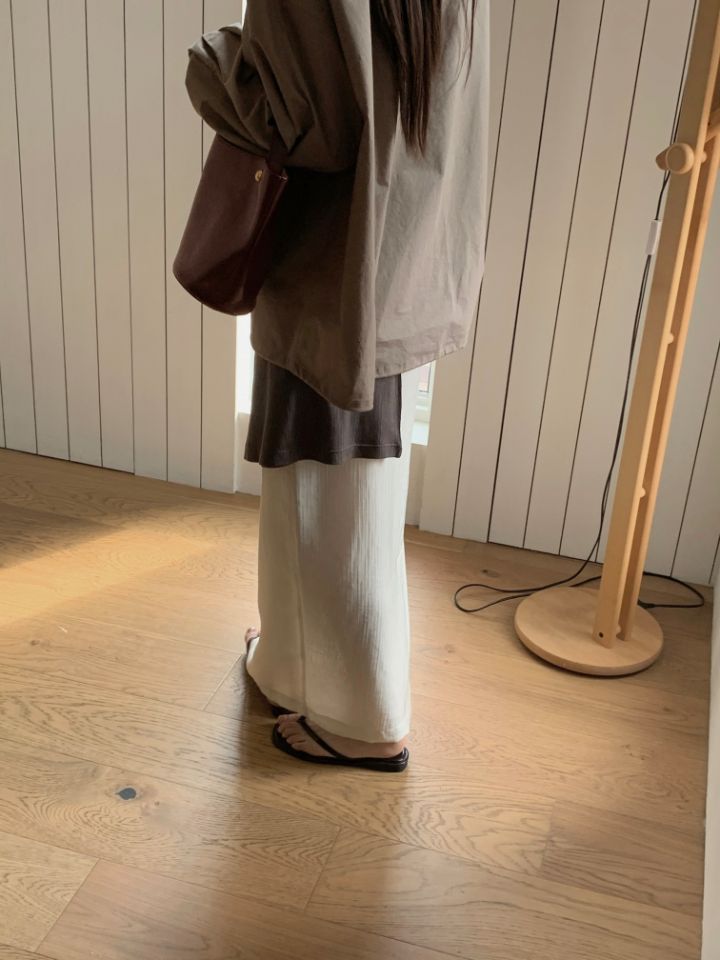 MARE東大門㊣實拍女士新款熱賣人氣時尚休閑長裙裹身裙褶皺MARE長裙