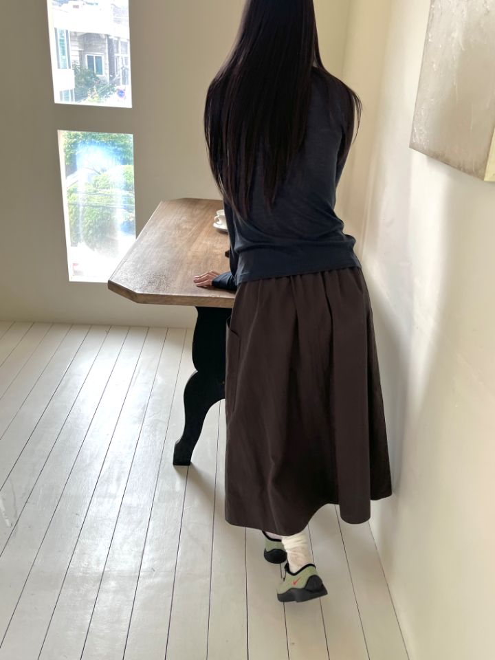 MARE韓國代購㊣女士新品職業熱賣人氣真品時尚25秋冬長裙口袋MARE長裙