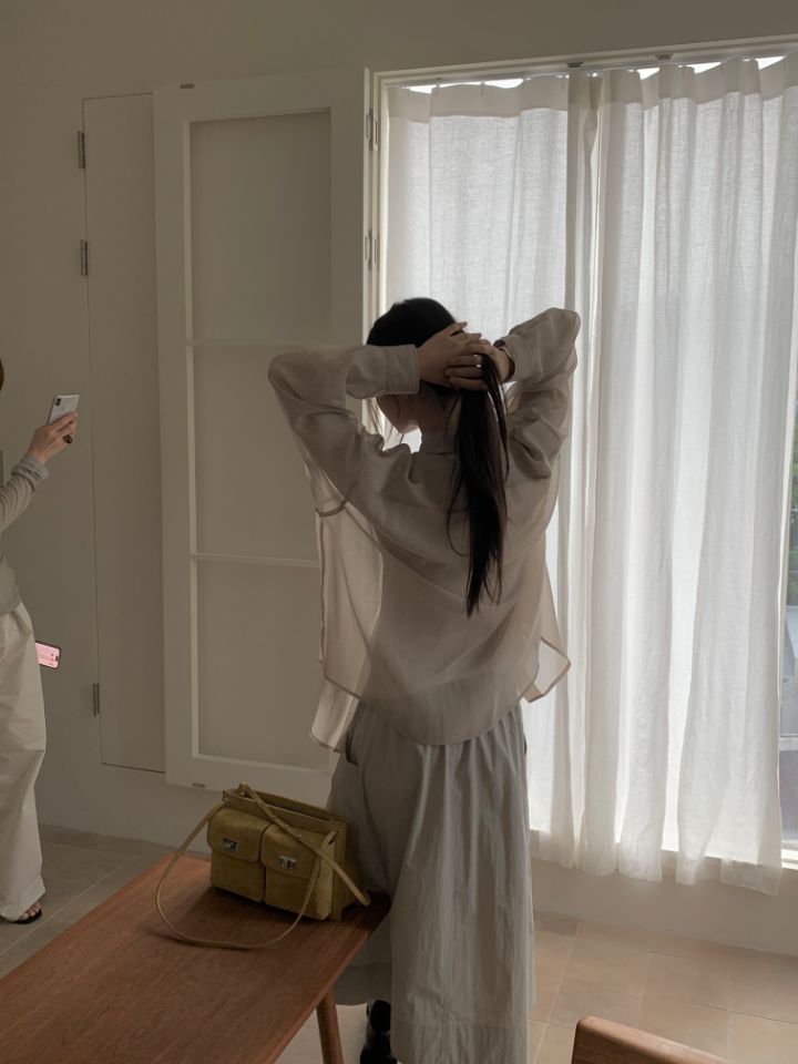 MARE韓國直郵㊣女士新品人氣推薦職業時尚襯衫蕾絲衫天絲條紋MARE襯衫/蕾絲衫