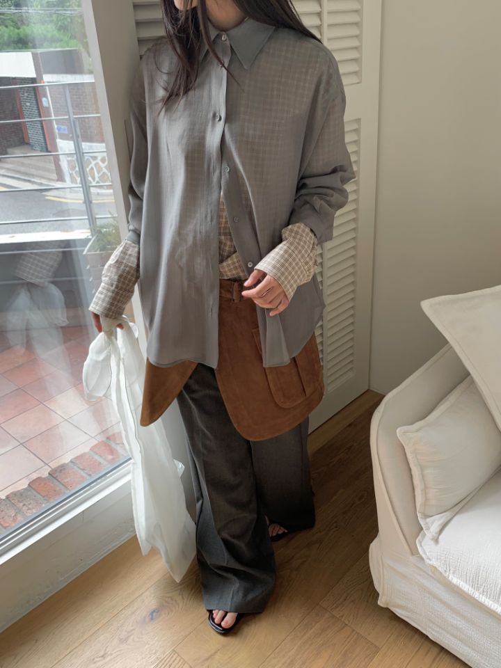MARE韓國直郵㊣女士新品人氣推薦職業時尚襯衫蕾絲衫天絲條紋MARE襯衫/蕾絲衫