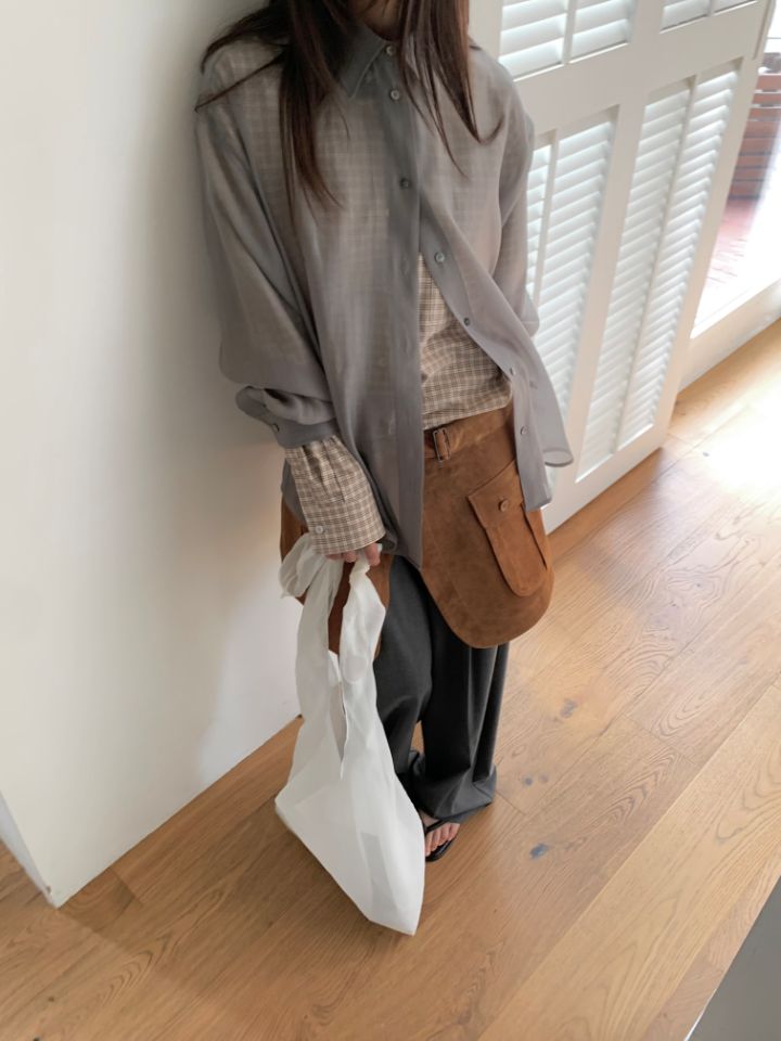 MARE韓國直郵㊣女士新品人氣推薦職業時尚襯衫蕾絲衫天絲條紋MARE襯衫/蕾絲衫圖色1
