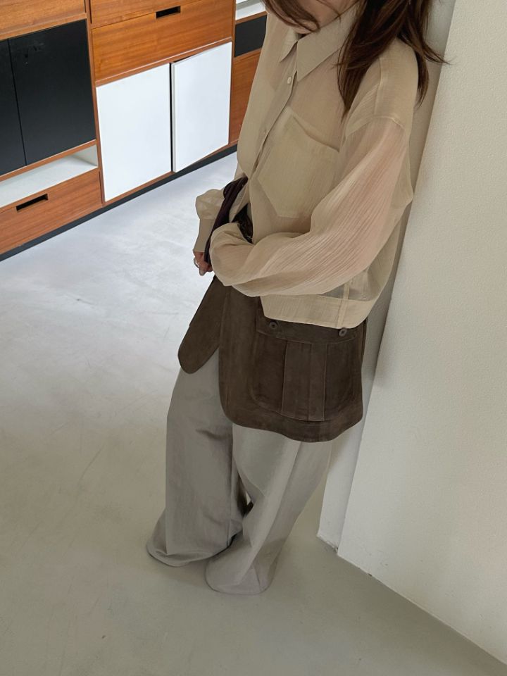MARE東大門㊣直郵女士新款推薦熱賣25秋冬人氣襯衫蕾絲衫口袋MARE襯衫/蕾絲衫