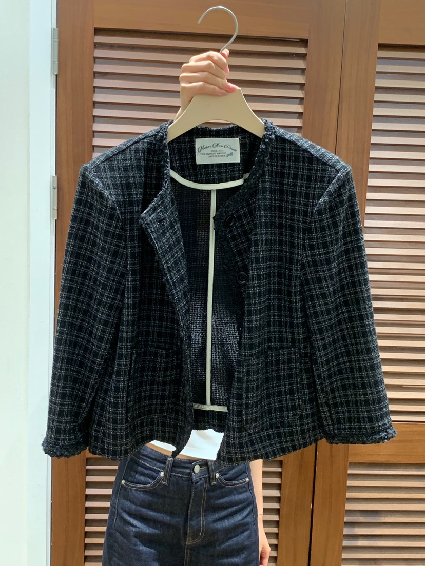 GILLI東大門㊣直郵女裝新品時尚職業休閑真品熱賣夾克粗花呢GILLI夾克圖色2