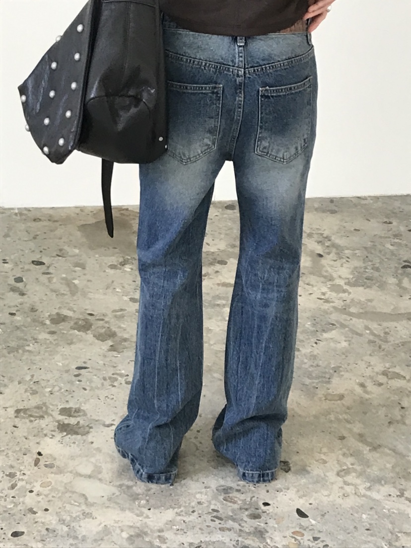 VAARA韓國直郵㊣女裝新品職業熱賣真品時尚推薦休閑25秋冬牛仔褲VAARA牛仔褲