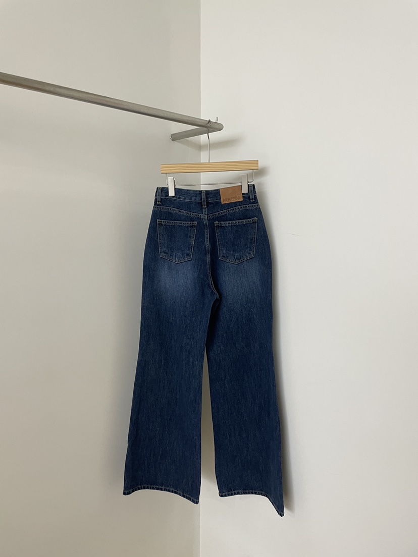 MOVENNE韓國代購㊣女士新品25秋冬推薦時尚職業熱賣牛仔褲中筒MOVENNE牛仔褲