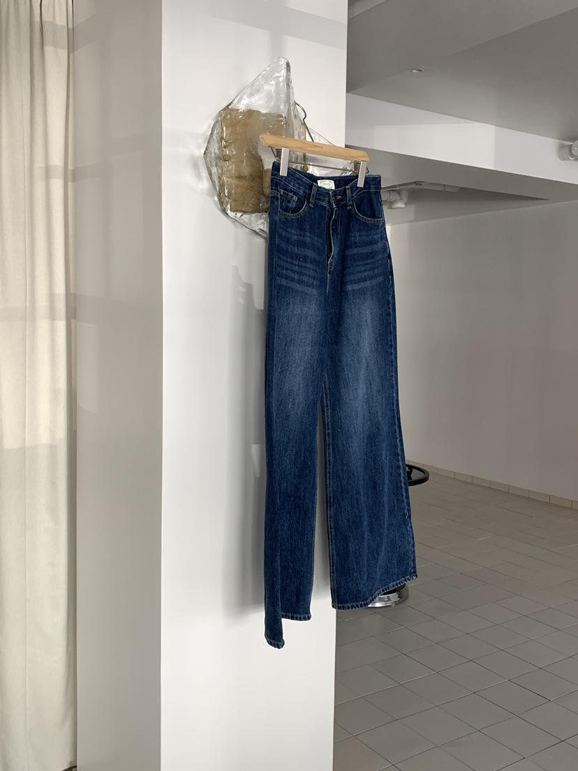 MOVENNE韓國代購㊣女士新品25秋冬推薦時尚職業熱賣牛仔褲中筒MOVENNE牛仔褲