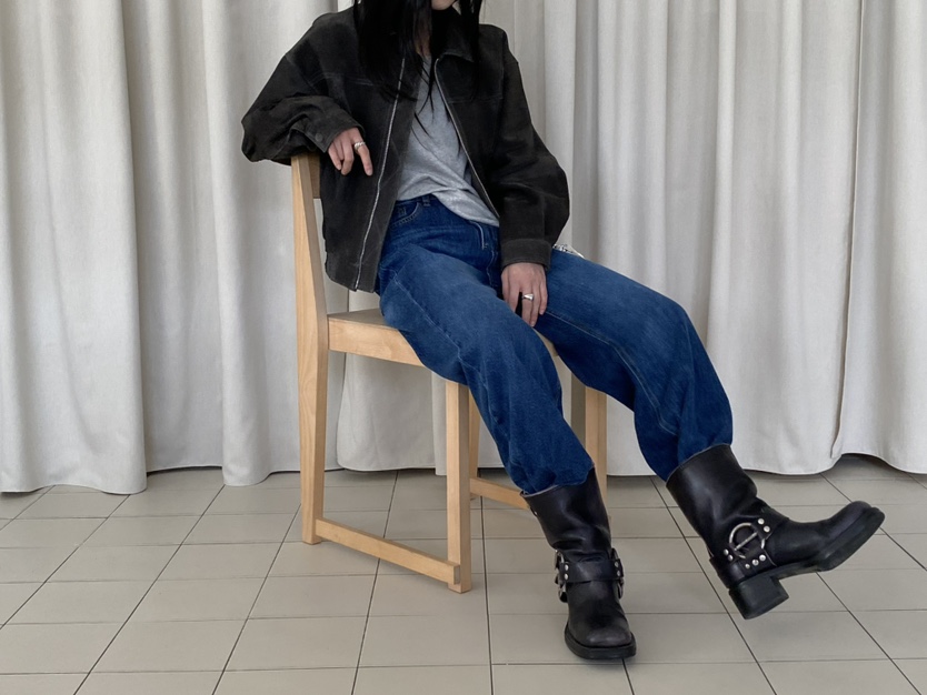 MOVENNE韓國代購㊣女士新品25秋冬推薦時尚職業熱賣牛仔褲中筒MOVENNE牛仔褲