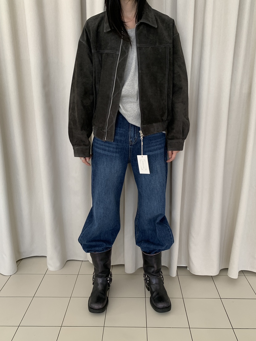 MOVENNE韓國代購㊣女士新品25秋冬推薦時尚職業熱賣牛仔褲中筒MOVENNE牛仔褲