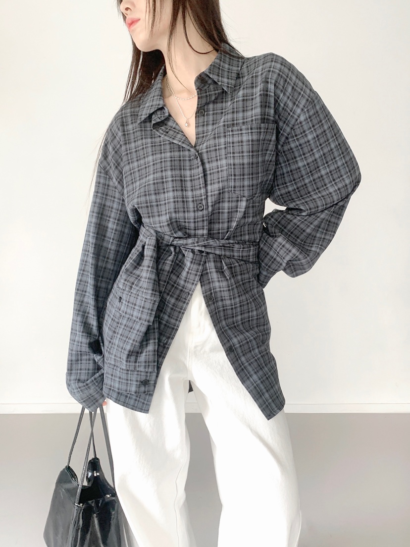 PLAYBUTTON-P東大門㊣直郵女裝新品時尚推薦人氣襯衫蕾絲衫PLAYBUTTON襯衫/蕾絲衫
