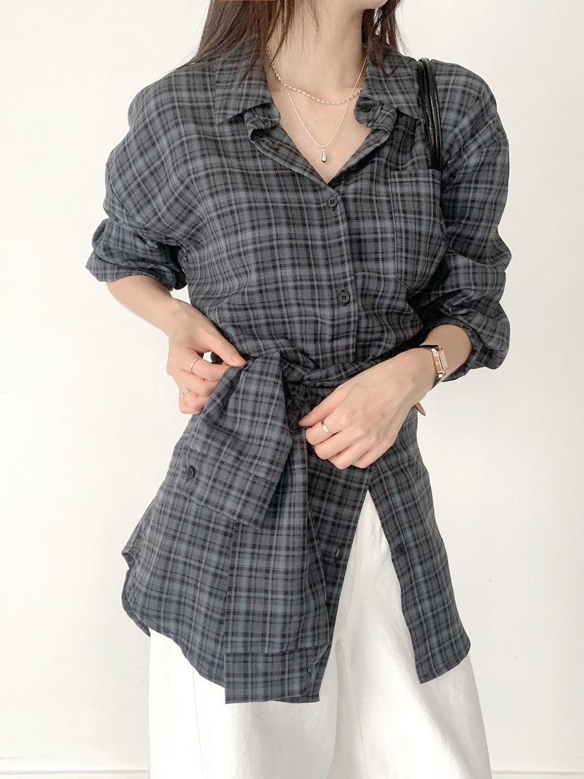 PLAYBUTTON-P東大門㊣直郵女裝新品時尚推薦人氣襯衫蕾絲衫PLAYBUTTON襯衫/蕾絲衫