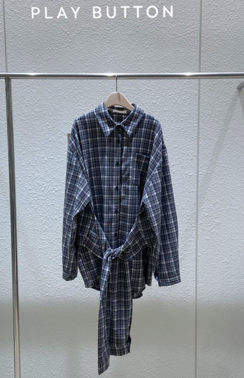 PLAYBUTTON-P東大門㊣直郵女裝新品時尚推薦人氣襯衫蕾絲衫PLAYBUTTON襯衫/蕾絲衫圖色1