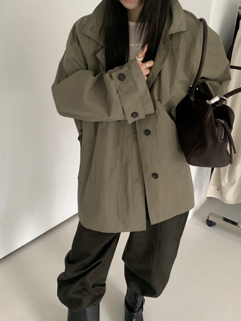 VAARA東大門㊣代購女裝新款人氣休閑熱賣時尚長款風衣含腰帶VAARA長款風衣