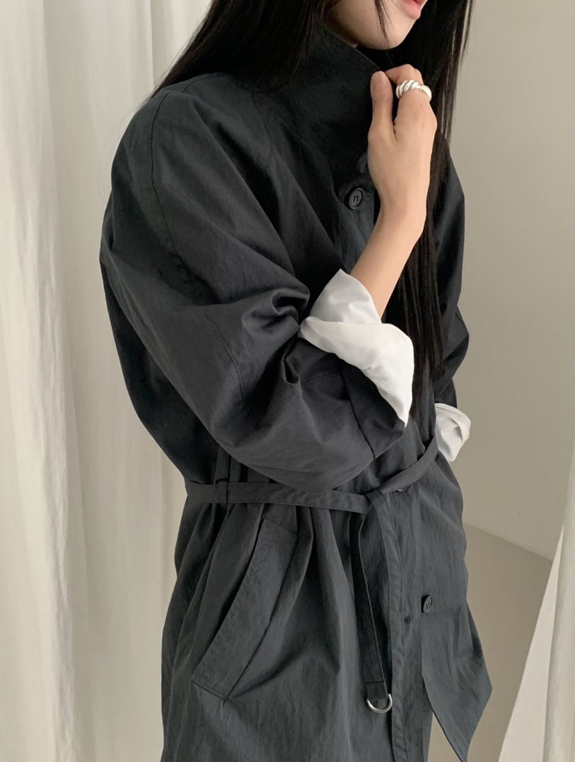 VAARA東大門㊣代購女裝新款人氣休閑熱賣時尚長款風衣含腰帶VAARA長款風衣