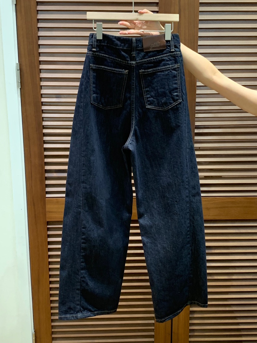 GILLI韓國代購㊣女士新品休閑25秋冬時尚人氣職業推薦牛仔褲GILLI牛仔褲