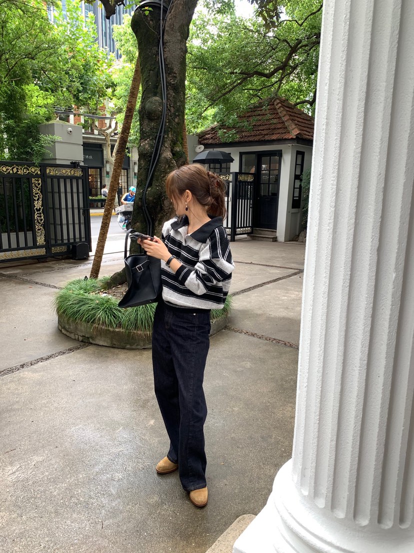 GILLI韓國代購㊣女士新品休閑25秋冬時尚人氣職業推薦牛仔褲GILLI牛仔褲