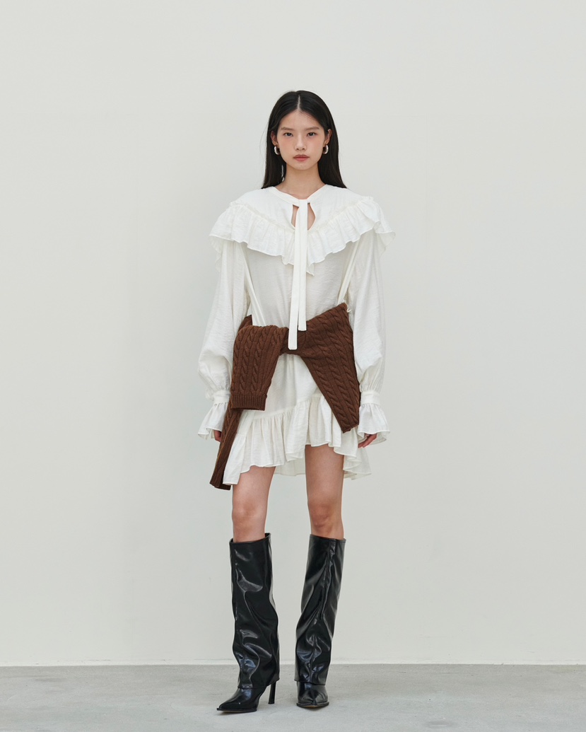 STAGE韓國代購㊣女裝新款真品休閑25秋冬熱賣時尚人氣連衣裙STAGE連衣裙