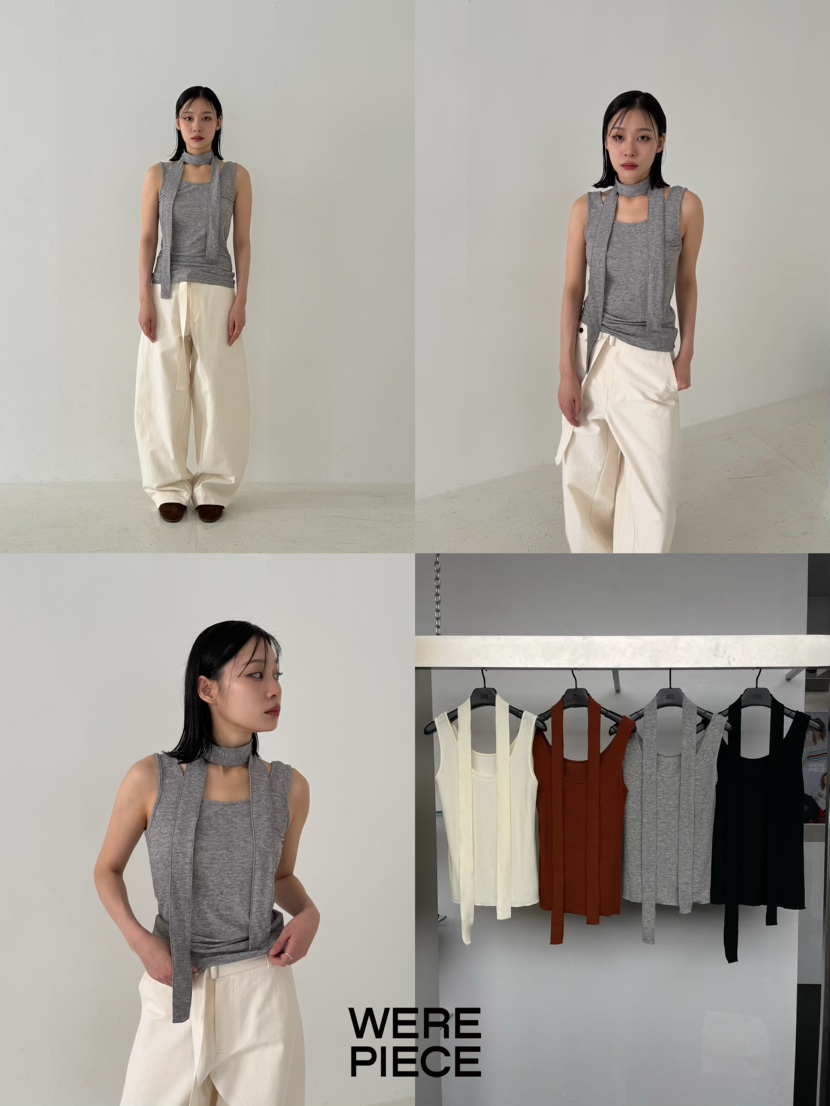 KARE/WEREPIECE東大門㊣直郵女裝新款25秋冬吊帶背心含脖帶KARE/WEREPIECE吊帶/背心