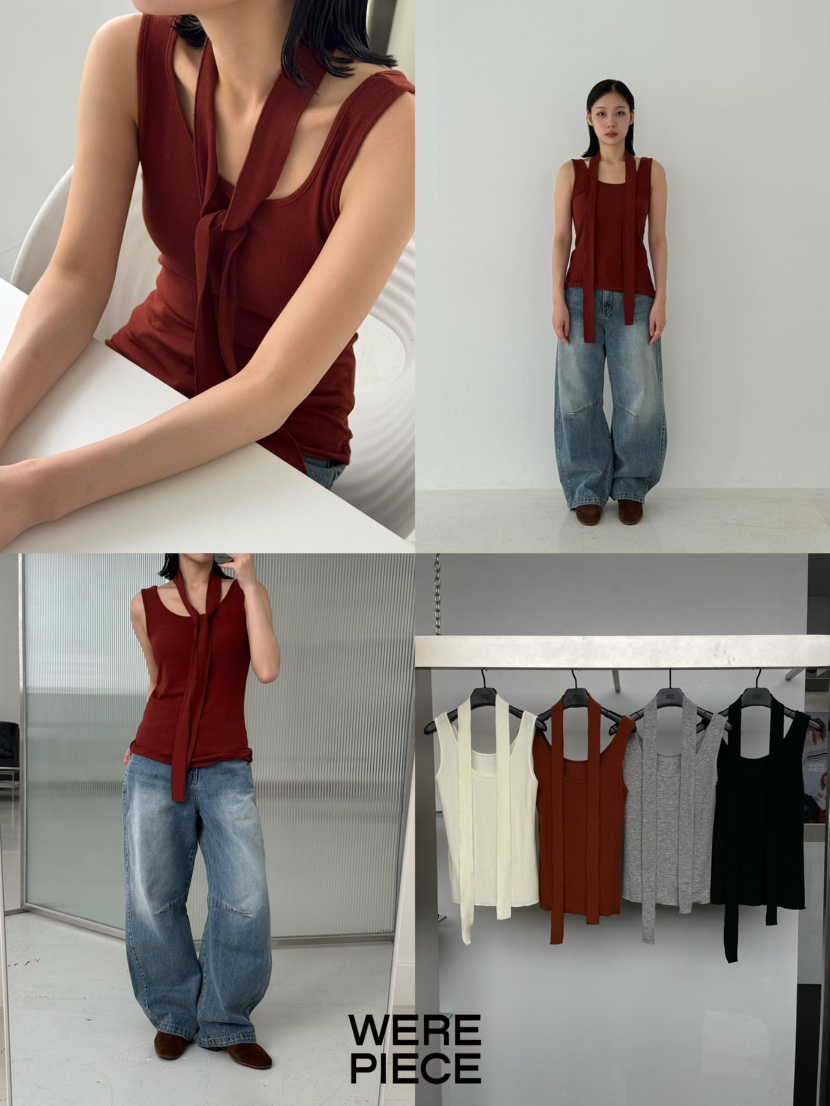 KARE/WEREPIECE東大門㊣直郵女裝新款25秋冬吊帶背心含脖帶KARE/WEREPIECE吊帶/背心