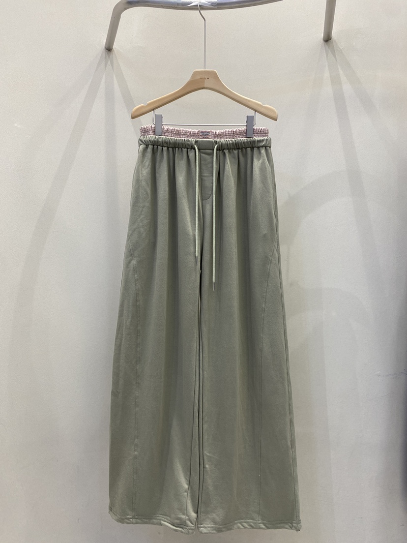 PLUM-q韓國代購㊣女裝新款人氣休閑職業真品休閑褲格子羅紋PLUM休閑褲圖色1