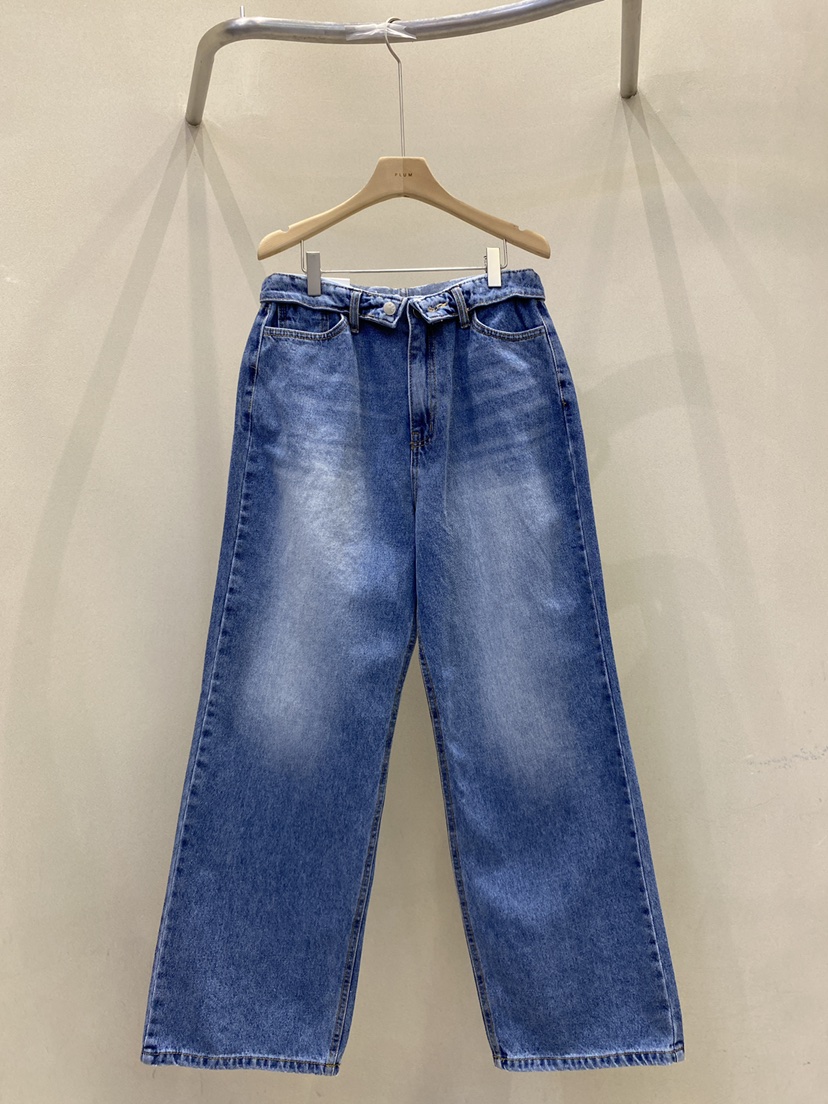 PLUM-q東大門㊣實拍女士新品休閑人氣真品25秋冬時尚牛仔褲PLUM牛仔褲圖色1
