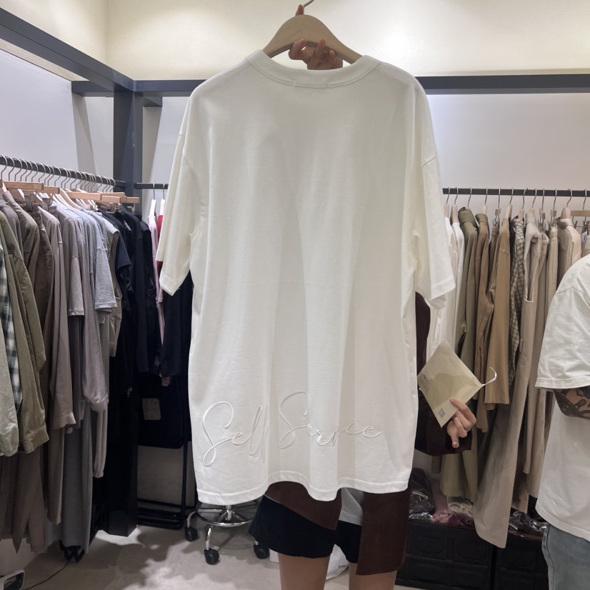 SELF SERVICE東大門㊣代購女裝新品休閑推薦人氣T恤刺繡棉質SELF SERVICET恤