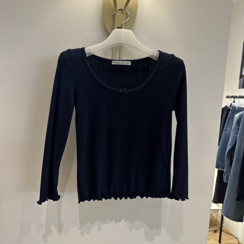 WE ARE/WELOVER韓國代購㊣女士新品時尚職業25秋冬長袖T恤SHOP_WE ARE長袖T恤圖色2
