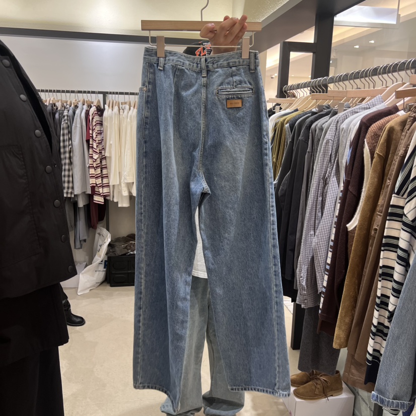 SELF SERVICE東大門㊣直郵女裝新品休閑人氣時尚牛仔褲寬松SELF SERVICE牛仔褲