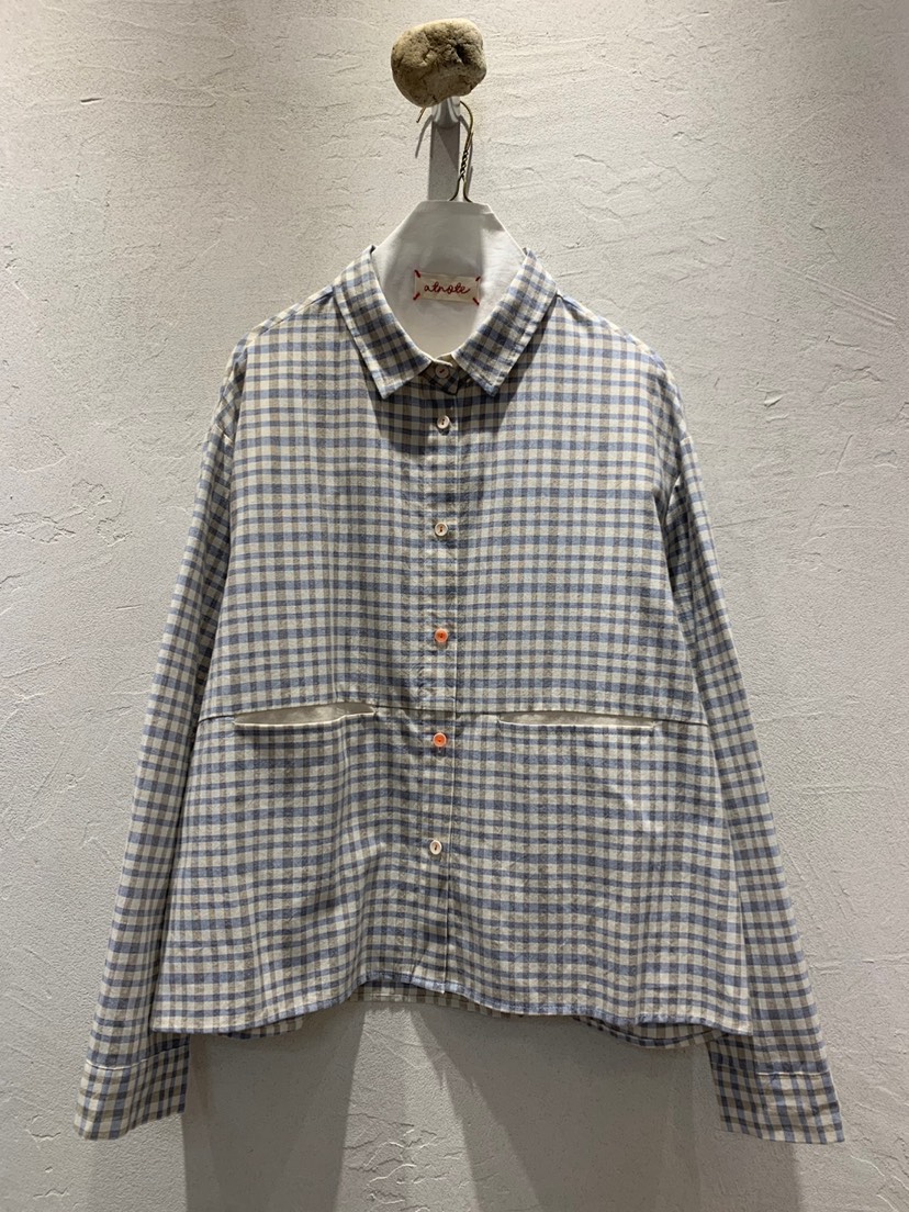 AT NOTE東大門㊣實拍女士新品休閑真品襯衫蕾絲衫口袋格紋AT NOTE襯衫/蕾絲衫圖色1
