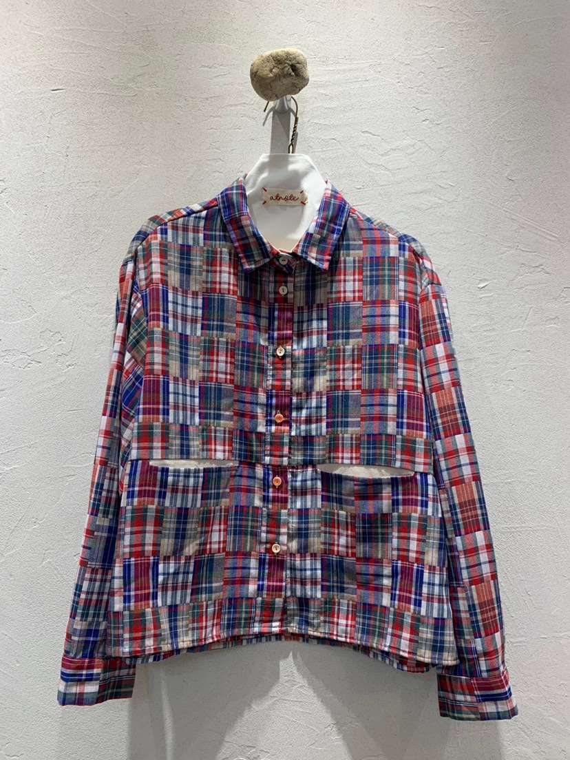 AT NOTE東大門㊣實拍女士新品休閑真品襯衫蕾絲衫口袋格紋AT NOTE襯衫/蕾絲衫圖色2