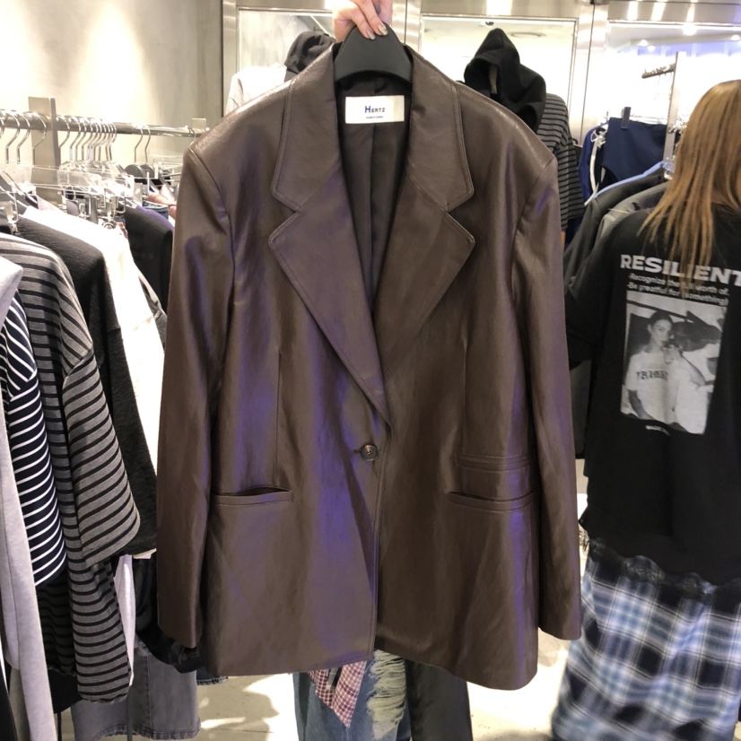 HERTZ-P東大門㊣直郵女士新品人氣推薦熱賣休閑時尚皮衣皮革HERTZ-P皮衣圖色1