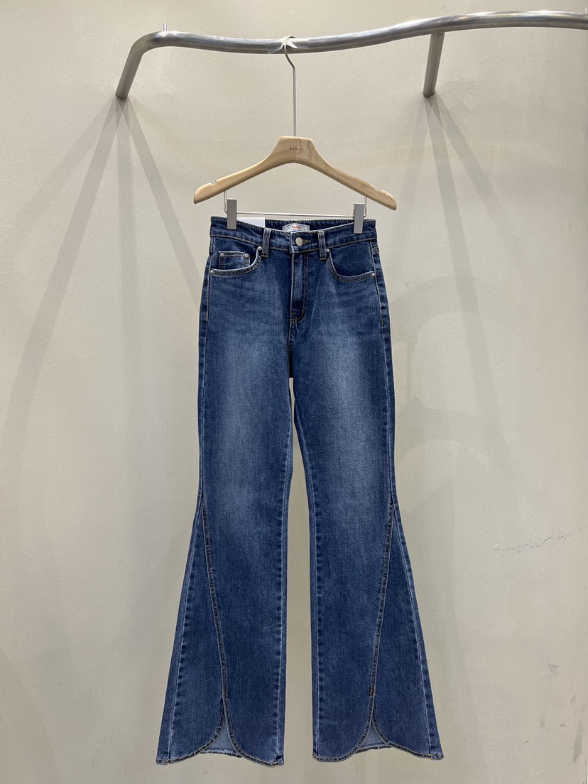 PLUM-q東大門㊣直郵女士新品真品時尚人氣職業休閑25秋冬牛仔褲PLUM牛仔褲圖色1