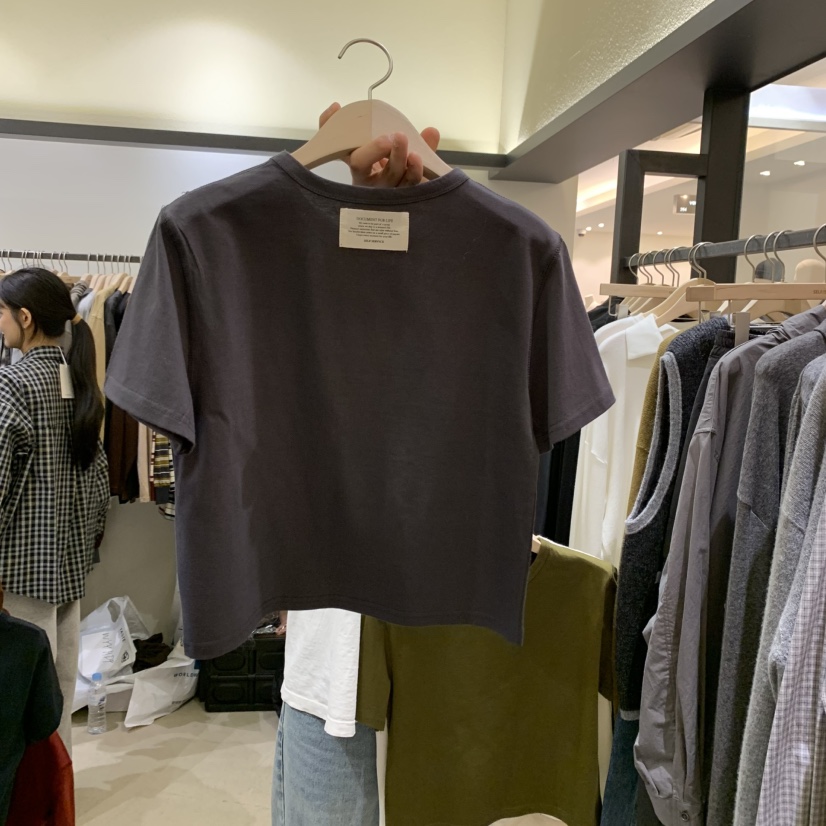 SELF SERVICE東大門㊣代購女士新品真品休閑職業25秋冬T恤短款SELF SERVICET恤