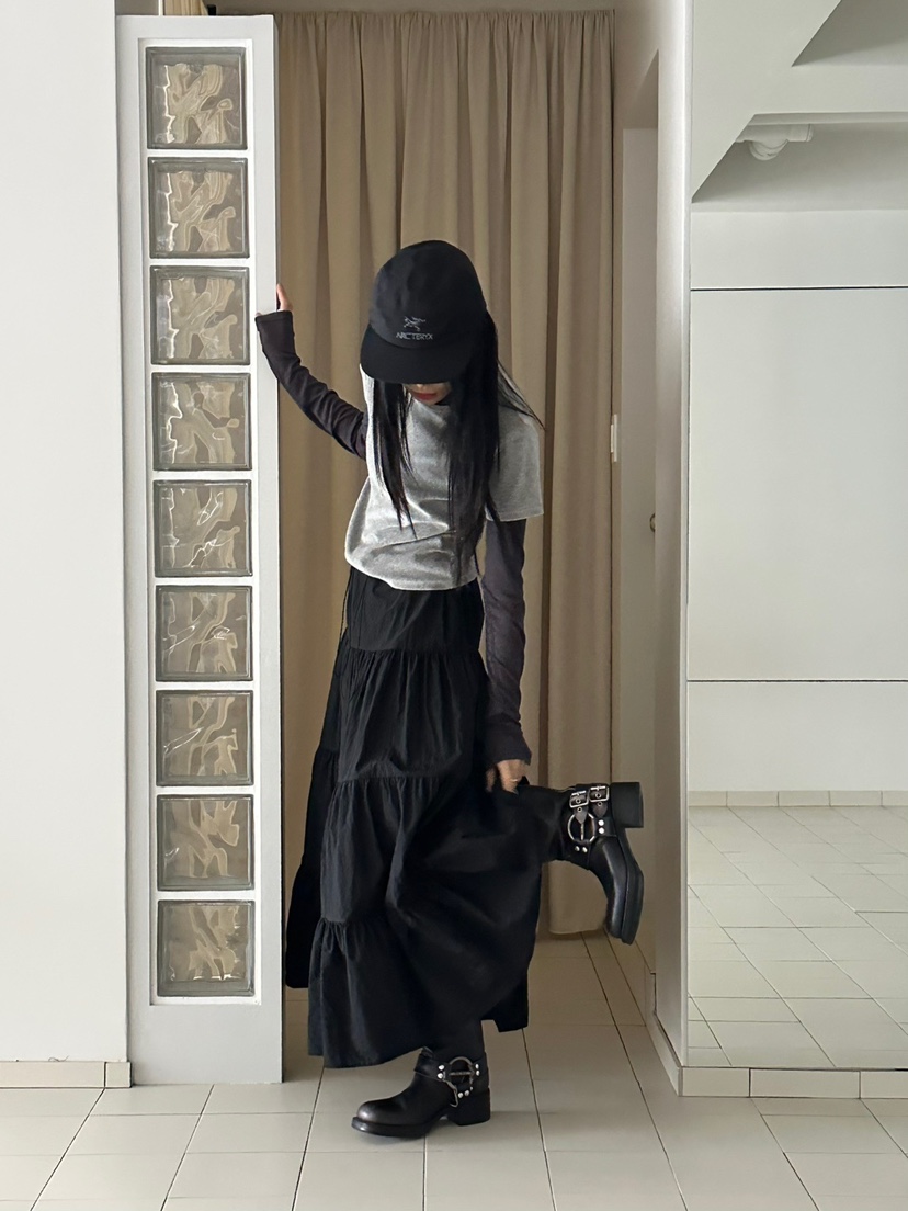 EUM東大門㊣實拍女裝新品人氣推薦真品25秋冬休閑時尚熱賣長裙EUM長裙