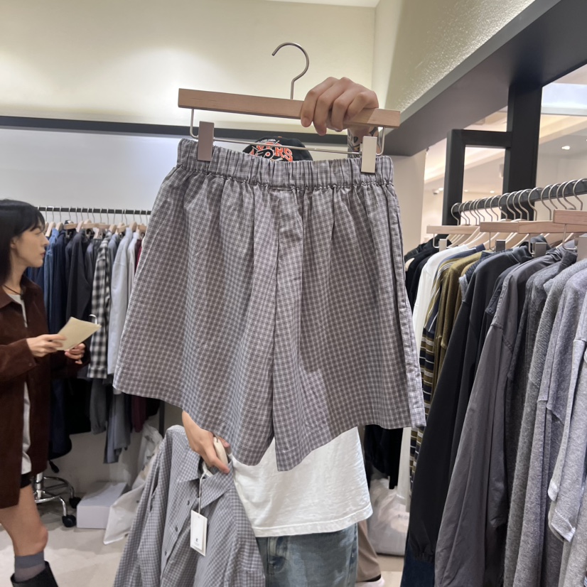 SELF SERVICE東大門㊣代購女裝新品休閑人氣職業推薦短褲格紋SELF SERVICE短褲