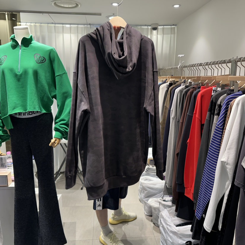 THE LOT韓國代購㊣女士新品休閑推薦25秋冬熱賣衛衣迷彩兜帽THE LOT/ LOT衛衣
