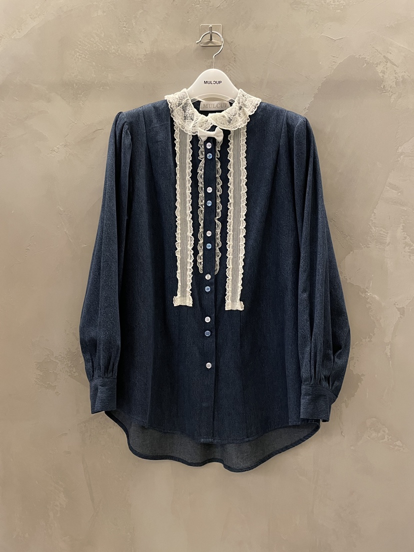 MULCUP東大門㊣代購女士新品25秋冬職業真品人氣襯衫蕾絲衫MULCUP襯衫/蕾絲衫圖色1